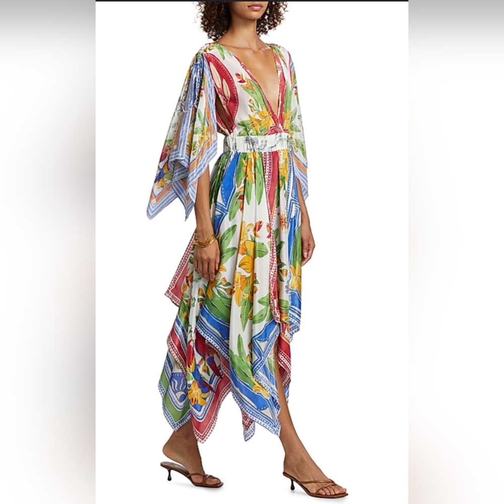 FARM Rio Destination Scarf Midi Dress